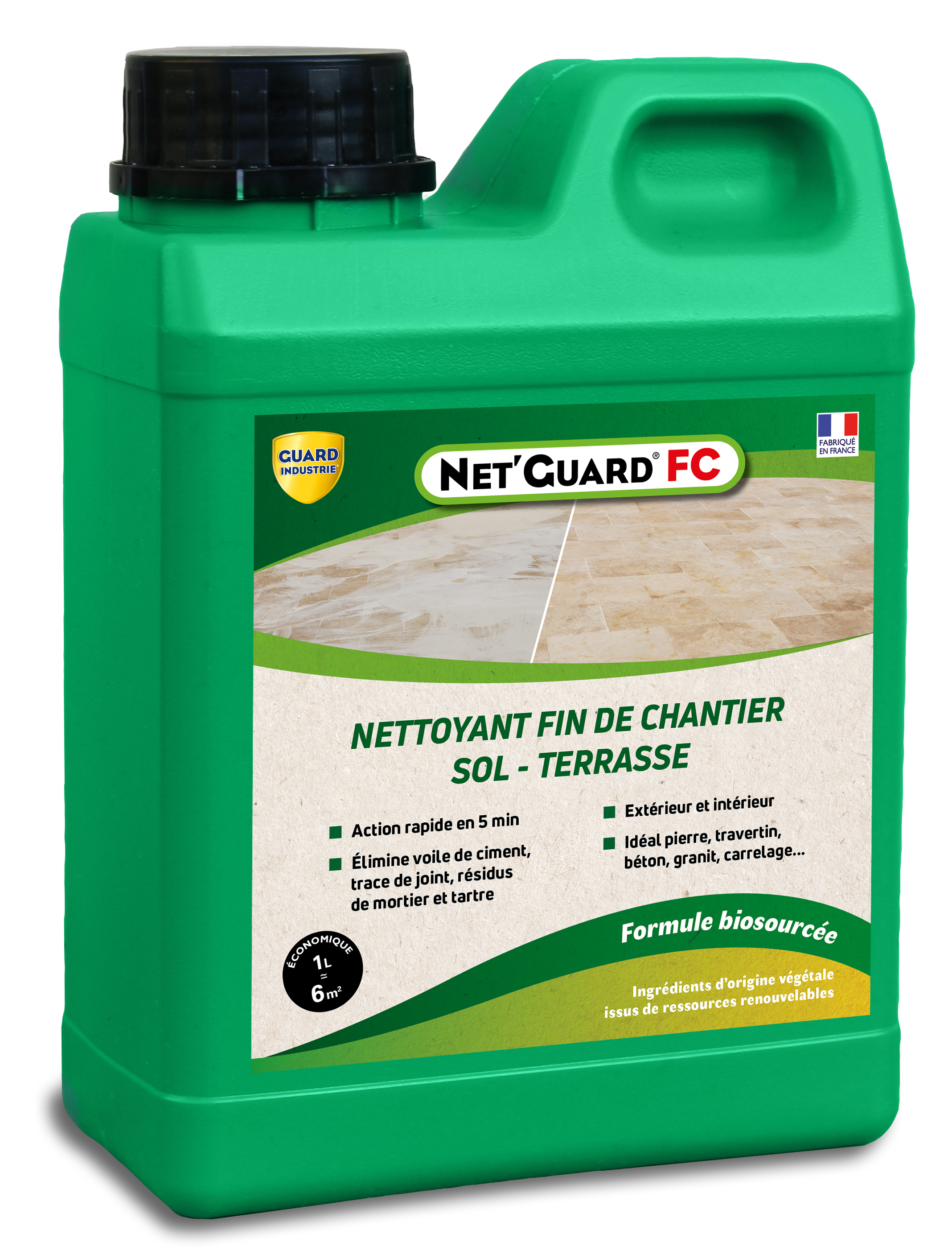 Net’Guard® FC Formule Végétale – Nettoyant Fin de Chantier Guard Industrie